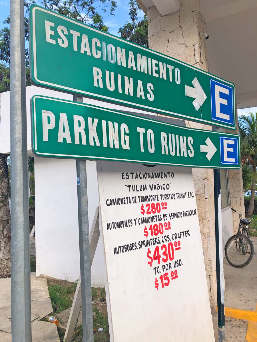 Tulum: Parkplätze direkt an den Maya-Ruinen
