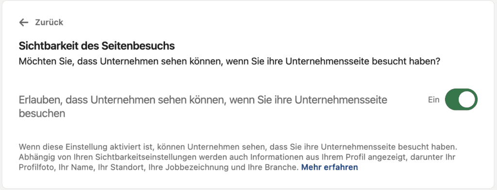 Sichtbarkeit auf LinkedIn Unternehmensseiten